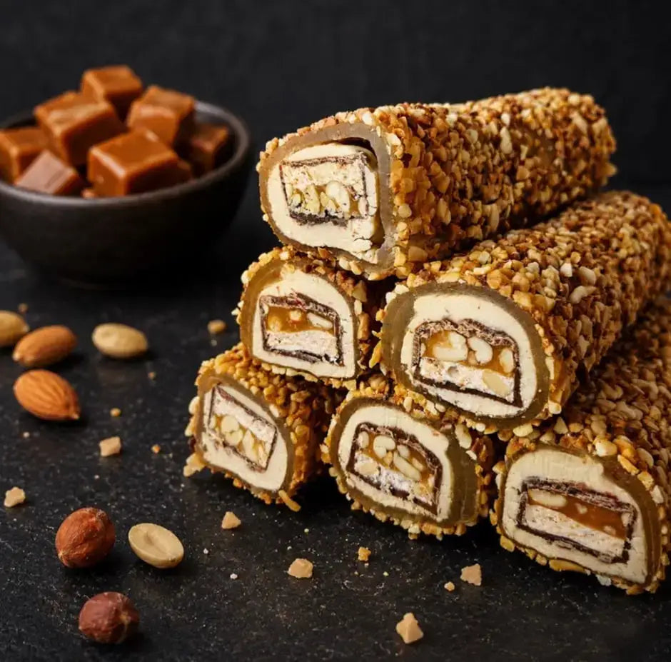 Erdbeere mit Pistazie und Nussmischung mit Karamell — Premium Turkish Delight Set